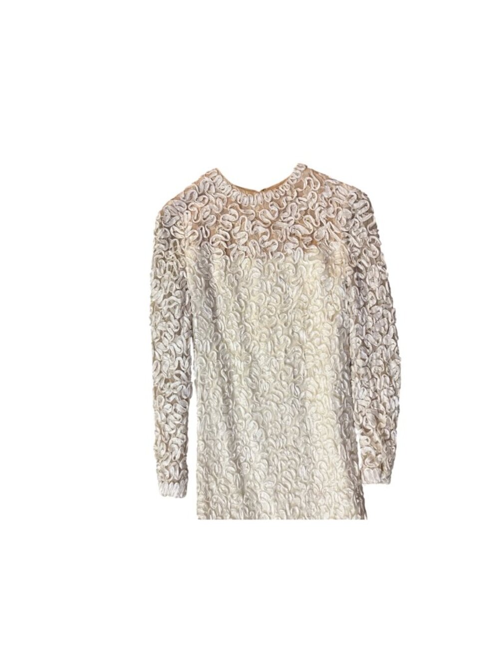 Vintage Jack Bryan Cream Lace Maxi Dress Womens XS? (0-2) Long Sleeve Boho USA - Picture 5 of 16